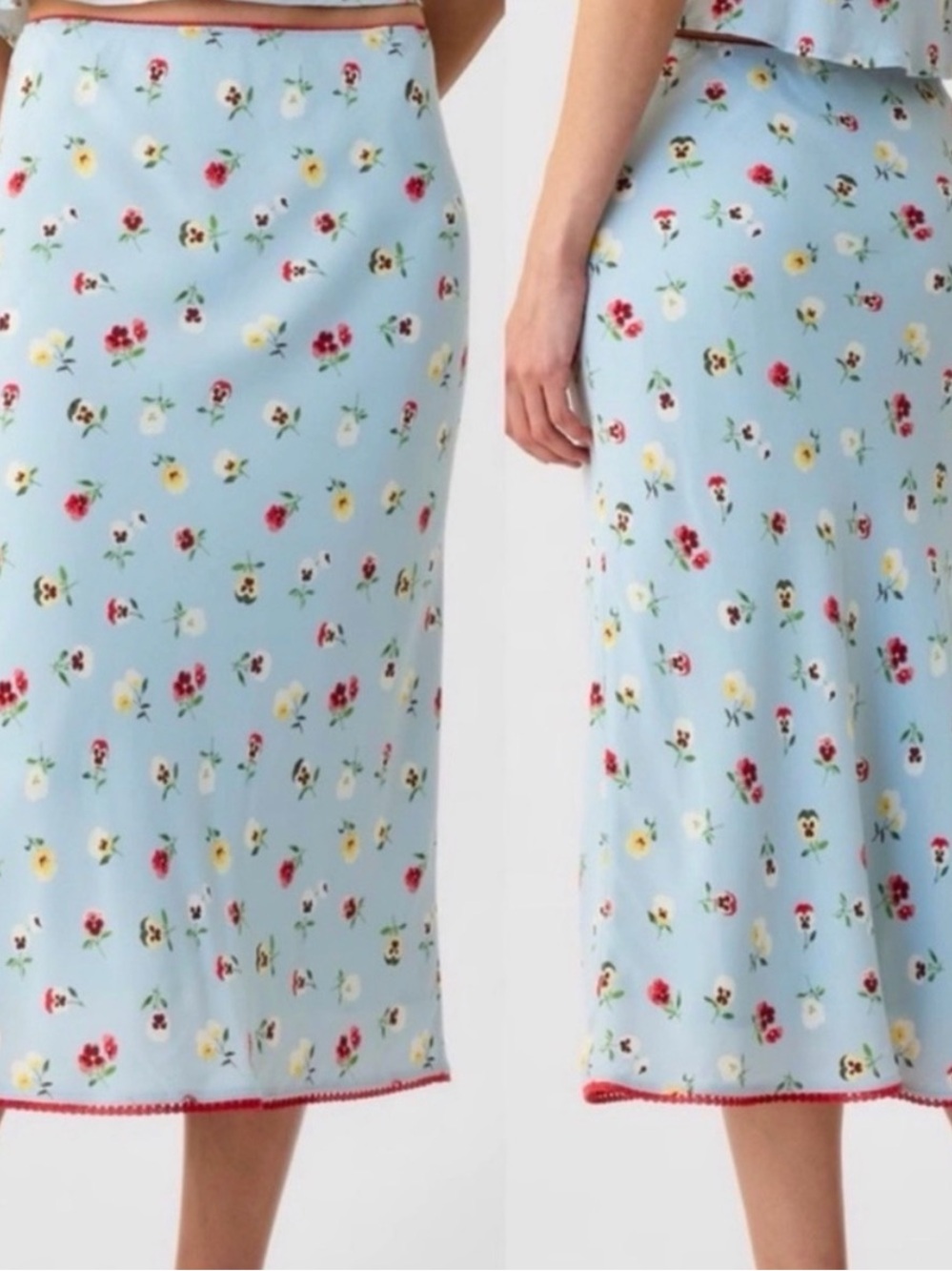 Gap x Doen Floral Midi Skirt NWOT Size S - Picture 2 of 2